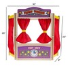 Toy Time Wooden Tabletop Puppet Theater with Curtains, Blackboard, and Clock, Creativity for Kids, Boys/Girls 414226YZC